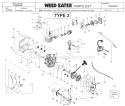 Page D Diagram and Parts List for BC2500LE Type 3 Weed Eater Trimmer